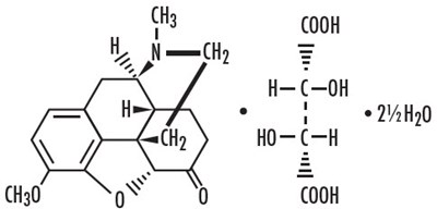 Chemical Structure - hydrocodone bitartrate 01